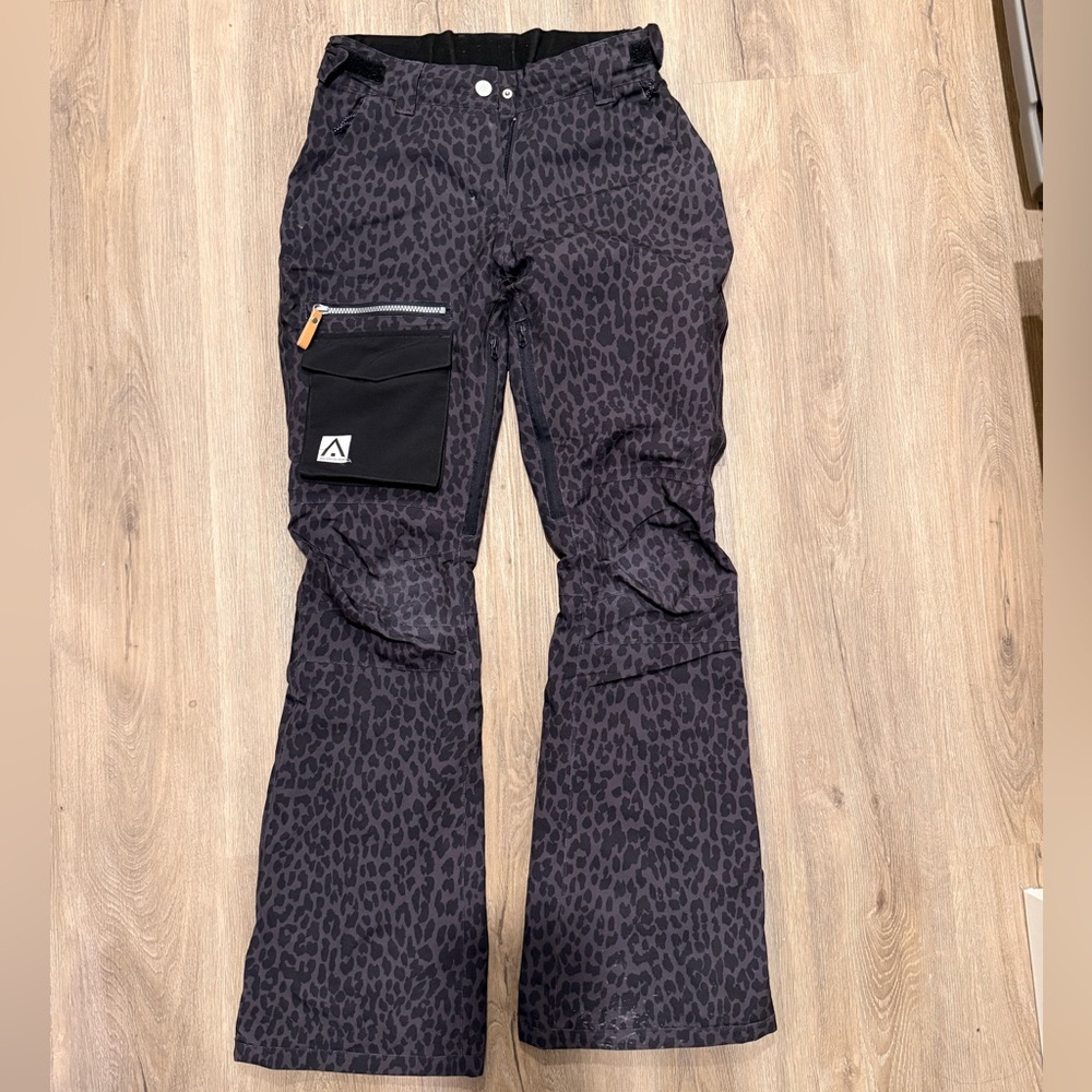 Leopard Print Snow Pants